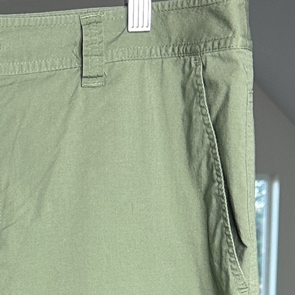 Liz & Co Stretch Green Cotton Blend Pants 12 - Picture 2 of 5